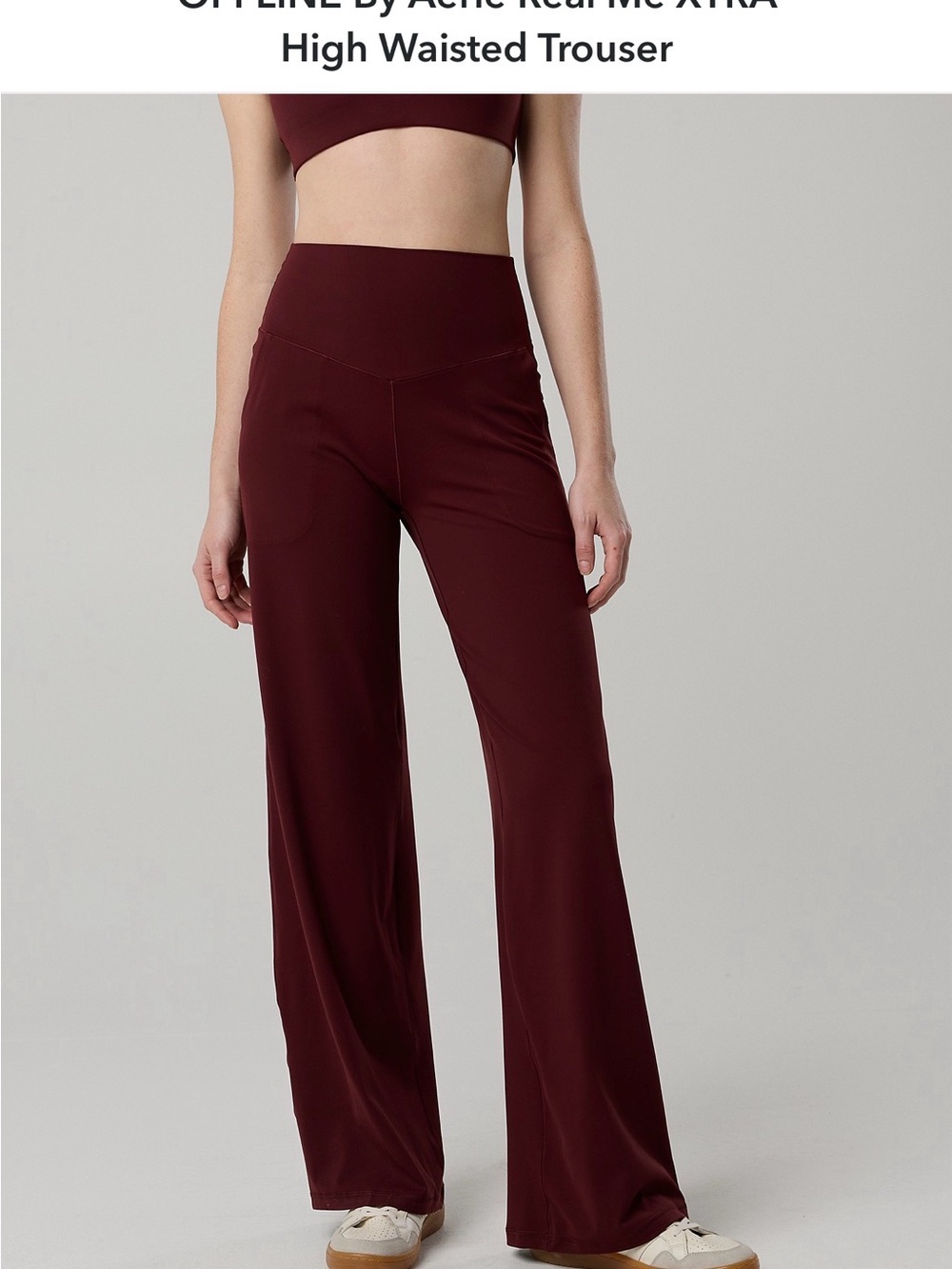OFFLINE By Aerie Real Me XTRA
High Waisted Trouser in Royal Berry